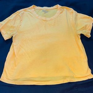 Athleta medium cotton t-shirt, sunrise orange